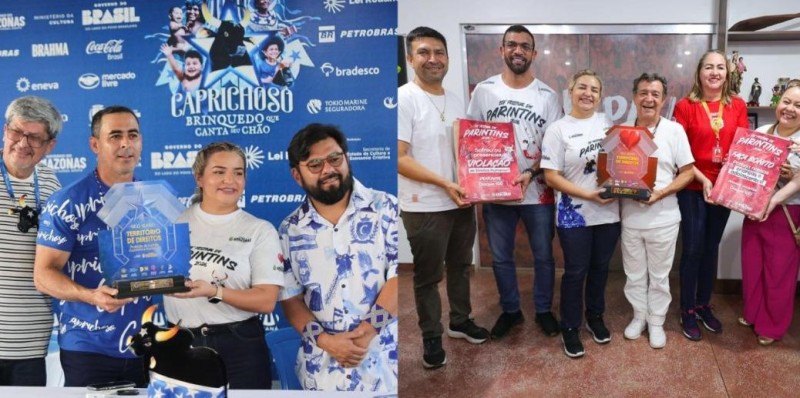 Sejusc e AmazonasTur entregam Selo Território de Direitos aos bois Caprichoso e Garantido