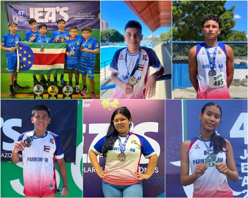 Atletismo, natação e badminton colocam Parintins no pódio do 47º Jogos Escolares do Amazonas