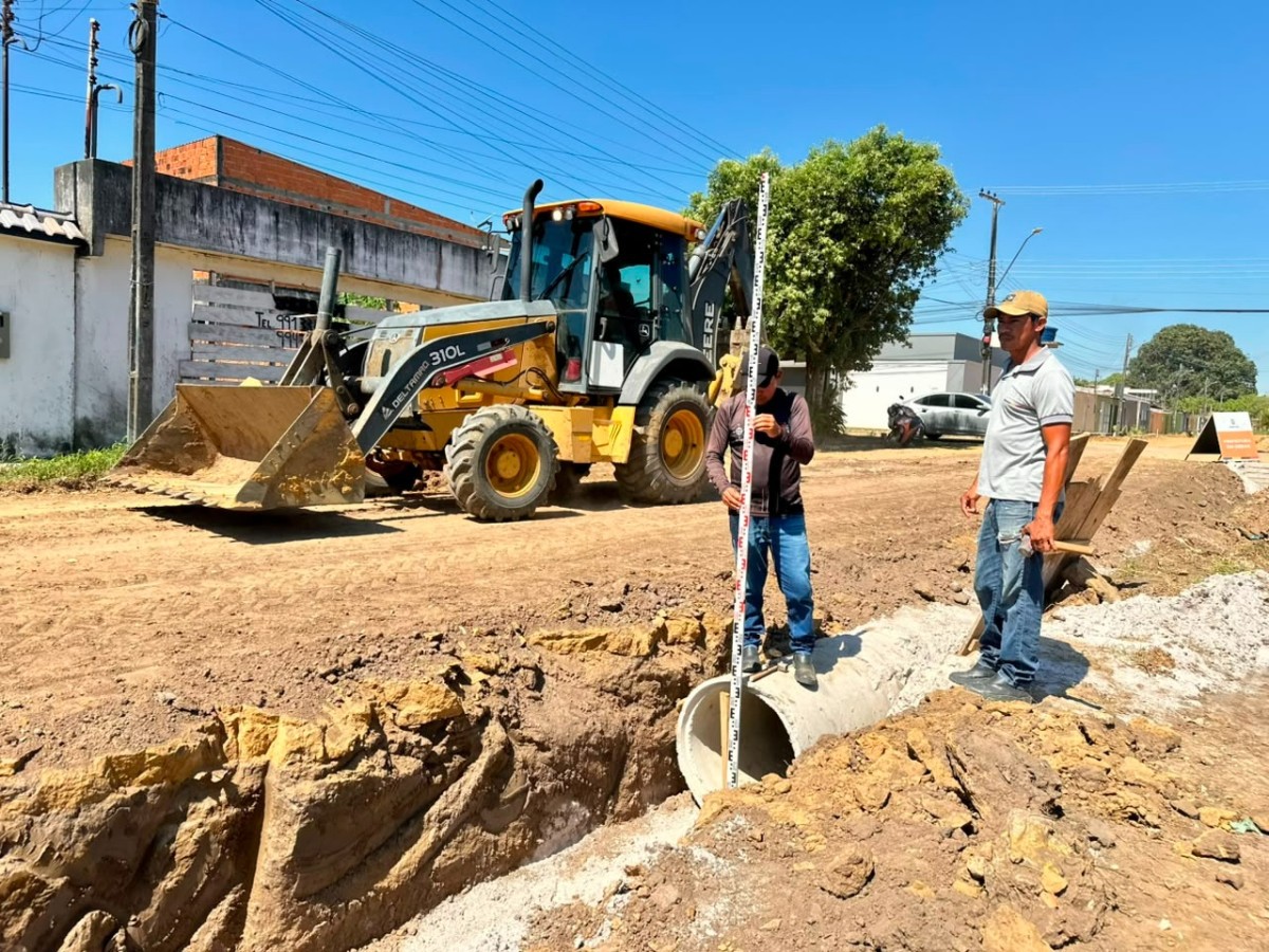 Primeira etapa da drenagem é iniciada no bairro Pascoal Alaggio