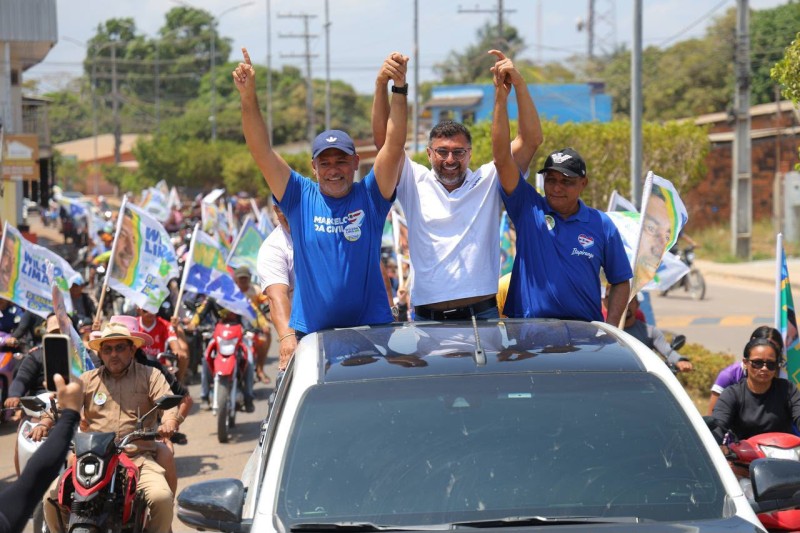 Em Itapiranga, Wilson Lima afirma que quer fortalecer a autonomia das mulheres e endurecer leis no Senado