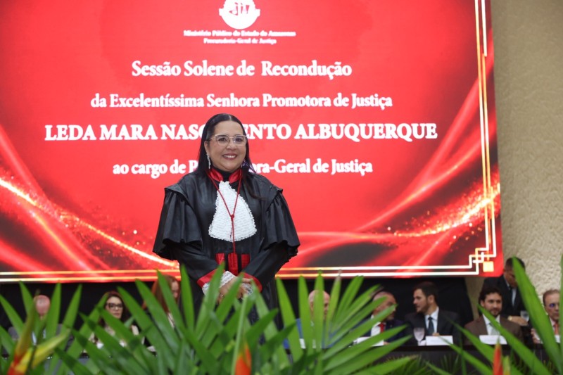 Leda Mara toma posse para terceiro mandato à frente do Ministério Público do Amazonas até 2028