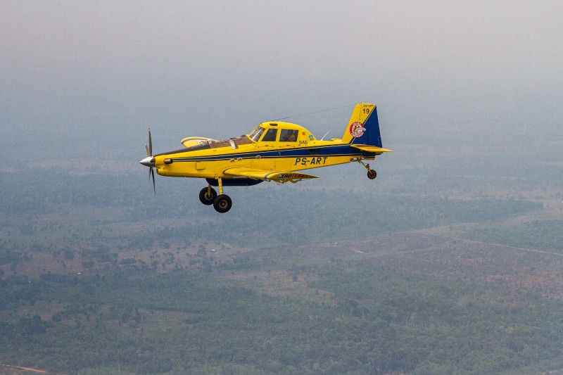 Parintins recebe dois aviões do Ibama para reforçar combate aos incêndios florestais
