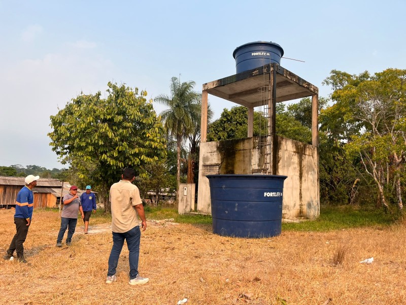 Comunidade Irmãos Coragem, na gleba Vila Amazônia, ganha novo reservatório de 10 mil litros