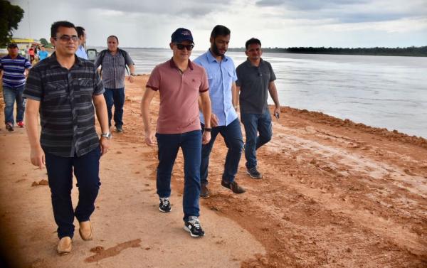 Calha do Madeira recebe visita de David Almeida para vistoriar obras públicas