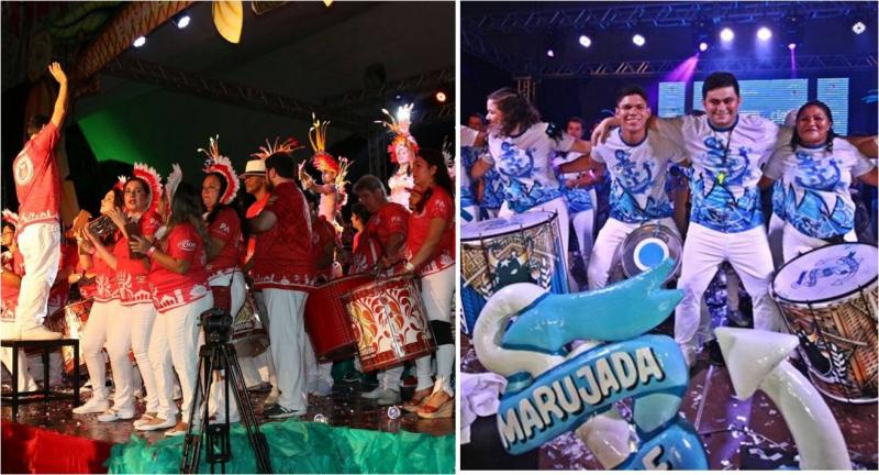 Batucada e Marujada agitaram noite manauara no  Batucada e Marujada agitaram noite manauara no