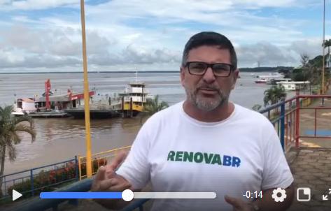 Dodó Carvalho utiliza a internet para falar à população de navegação na Amazônia   Dodó Carvalho utiliza a internet para falar à população de navegação na Amazônia