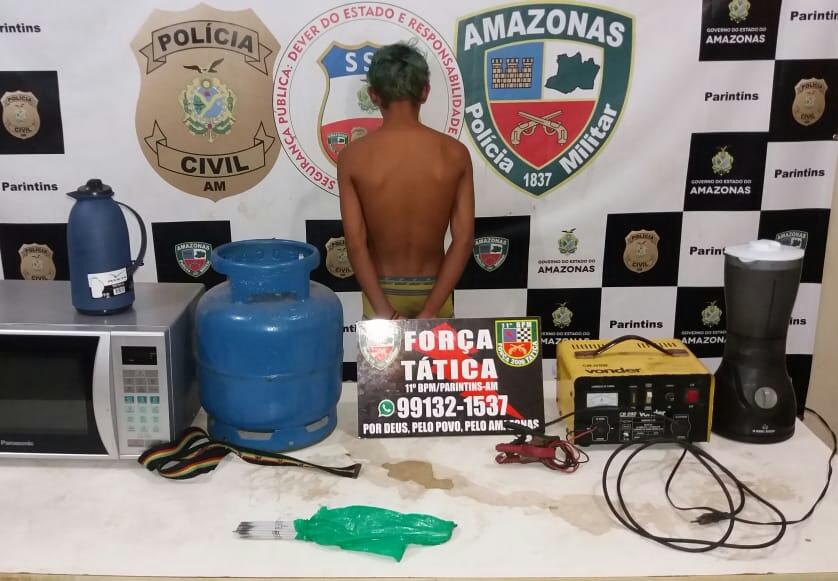 Adolescente detido com objetos roubados na invasão do Pascoal Alaggio