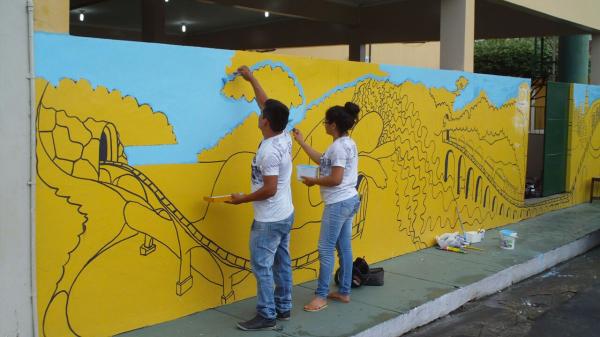 AAPP organiza pintura em muros para aniversário de Parintins