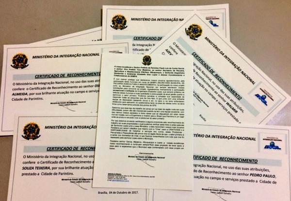 Ministério da Integração confere reconhecimento por ações da Sempa Ministério da Integração confere reconhecimento por ações da Sempa