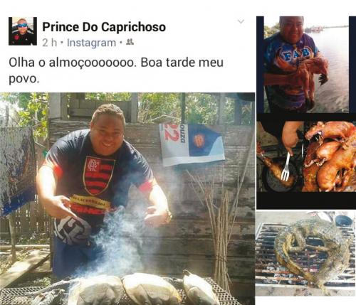 Cantor Prince do Boi multado por postar fotos de animais sendo preparados como refeição