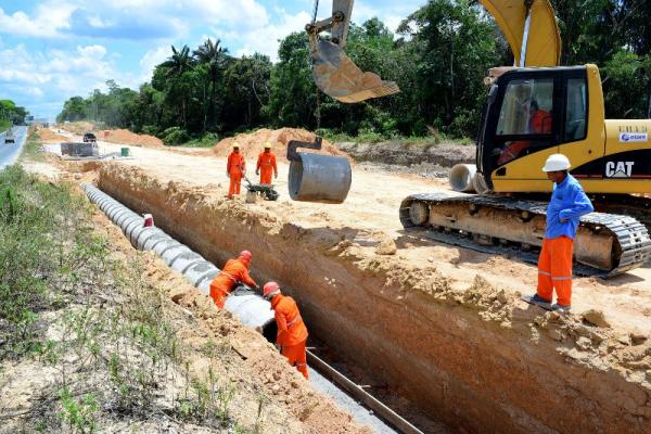 Obras no Anel Sul retomada para fluir o trânsito na zona norte de Manaus 