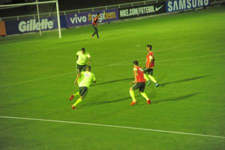 Seleção brasileira olímpica faz primeiro treino no Estádio Carlos Zamith, na zona leste de Manaus